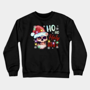 ho ho ho skeleton skull christmas Crewneck Sweatshirt